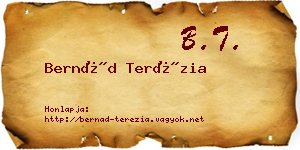 Bernád Terézia névjegykártya
